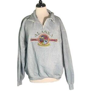 Alaska Heritage Gray Quarter-Zip Sweatshirt
